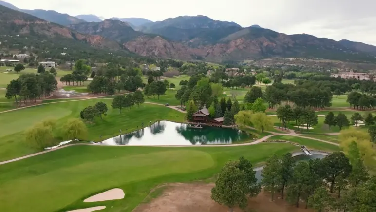 The Broadmoor golf course from the air
