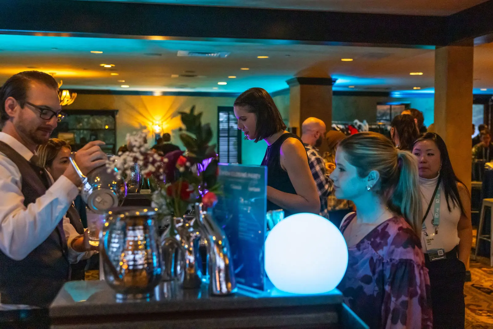 The bar at the closing reception